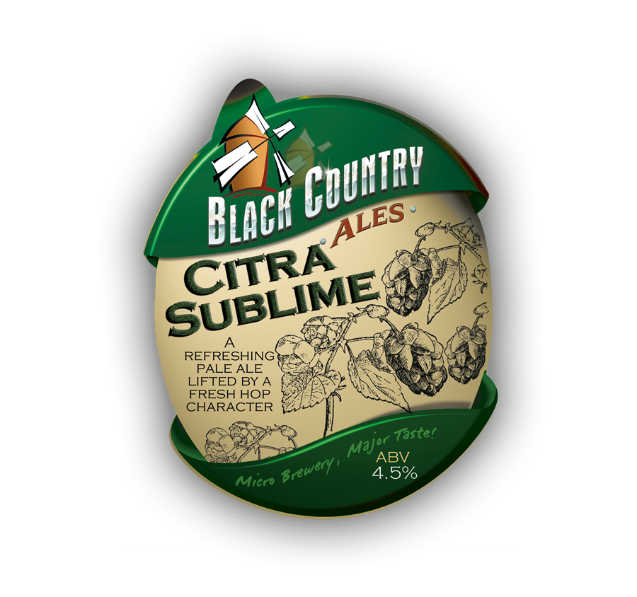 citra sublime pump clip black country ales